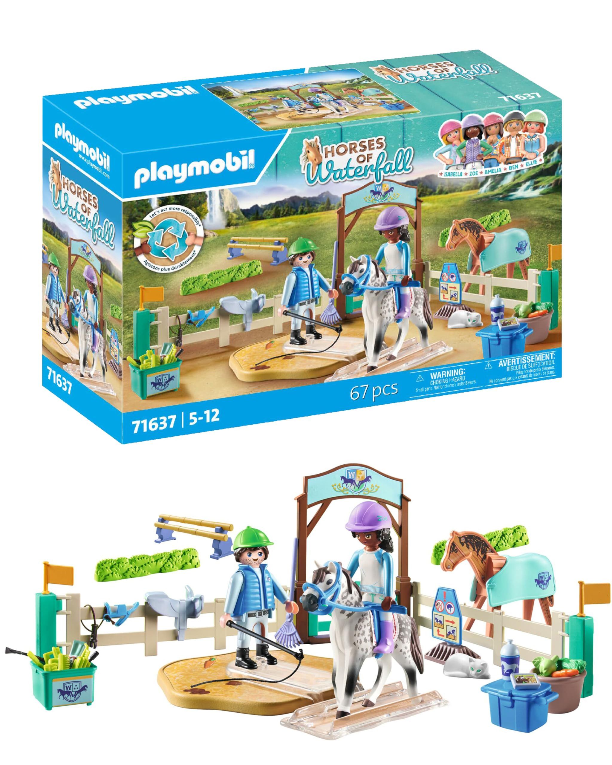 Playmobil® Spielwelt Horses of Waterfall Moderne Reitschule 71637, (67-tlg), PLAYMOBIL Horses of Waterfall Spielset