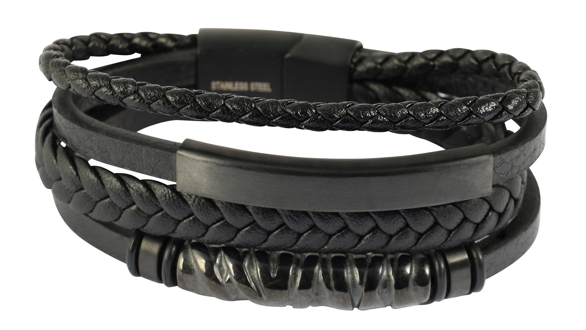 AKZENT Armband Nante Echtleder schwarz