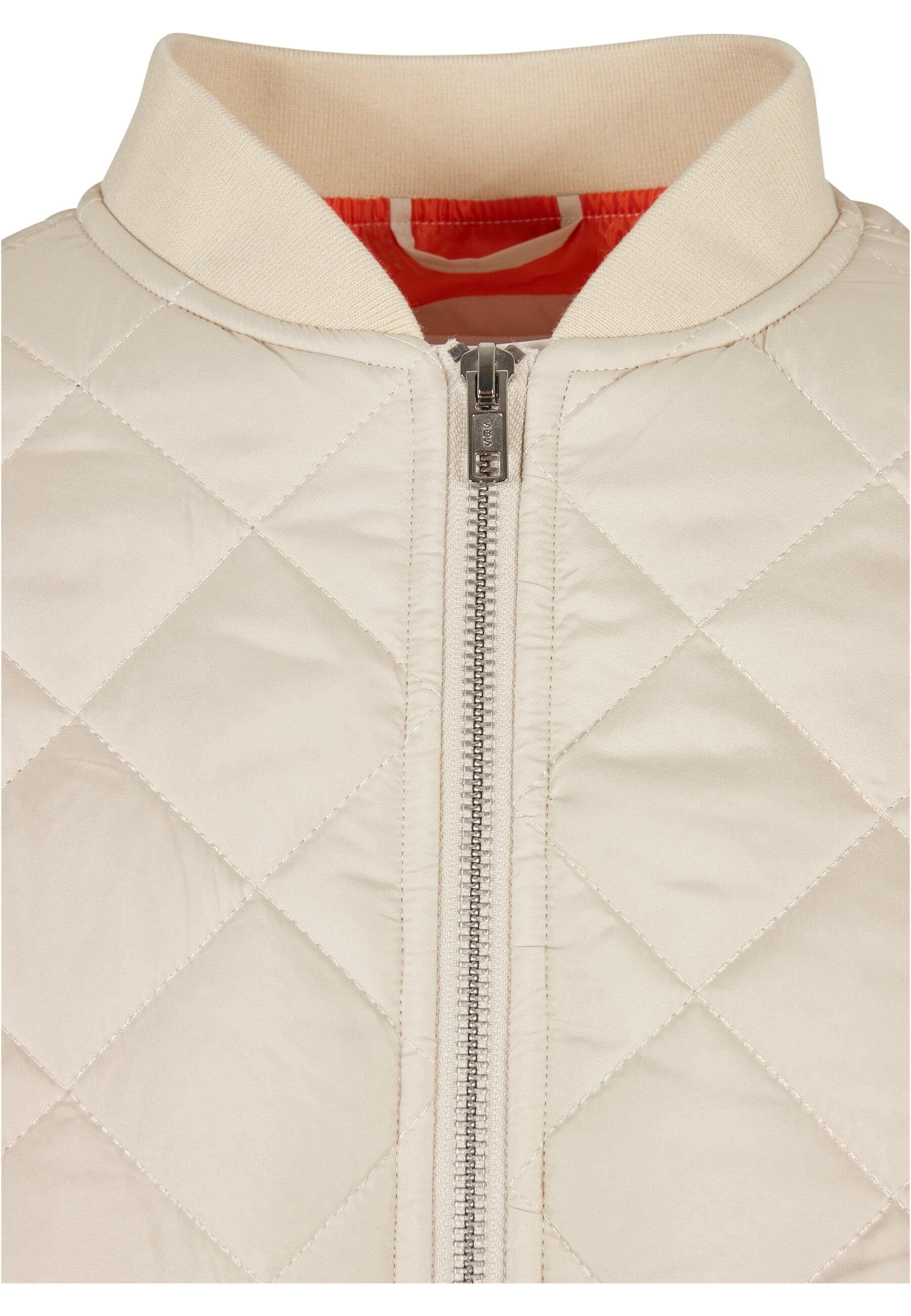 URBAN CLASSICS Sommerjacke Damen Bomber Quilted Jacket Diamond Oversized softseagrass Ladies (1-St)