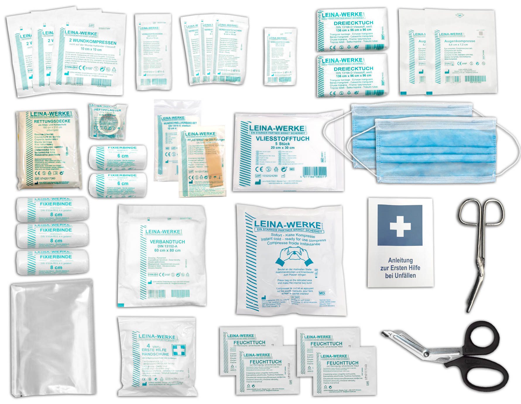 WM-Teamsport Erste-Hilfe-Koffer Verbandskasten Erste-Hilfe "EVO K" DIN 13157 + sterile Wundpflaster