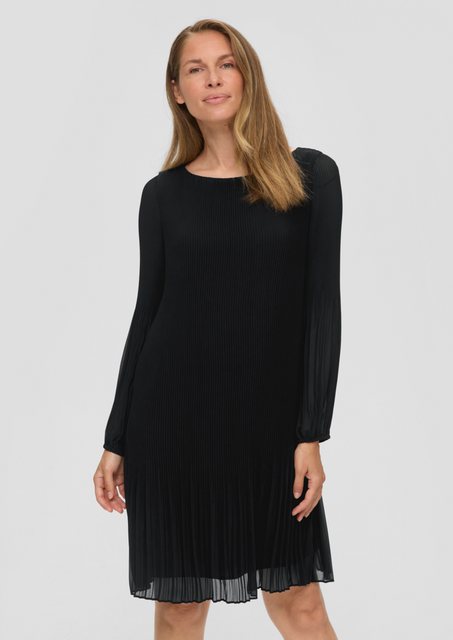 s.Oliver Chiffonkleid Plisseekleid einfarbig - Anlass Kleid - Chiffon - Mid günstig online kaufen