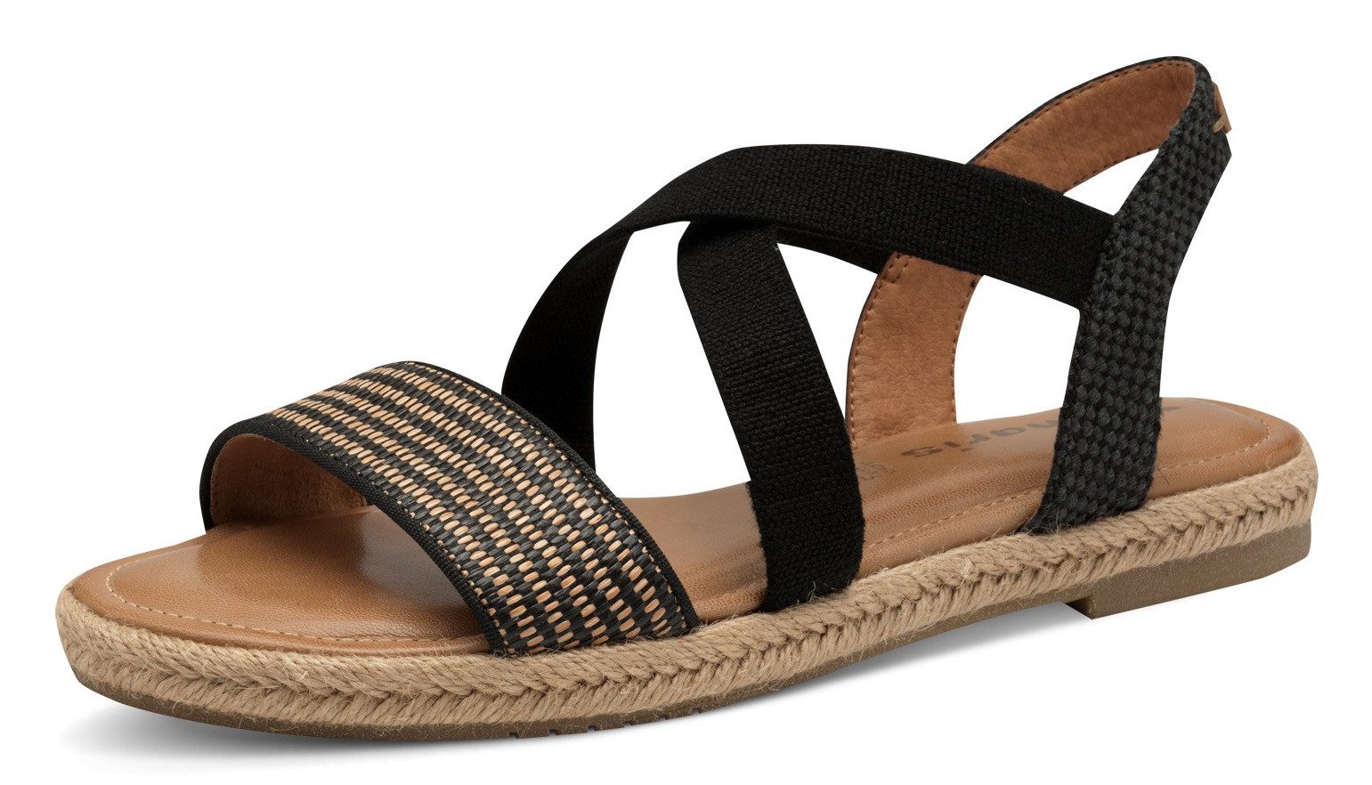 Tamaris Riemchensandale, Plateau, Sandalette, Sommerschuh mit Kontrast-Deta günstig online kaufen