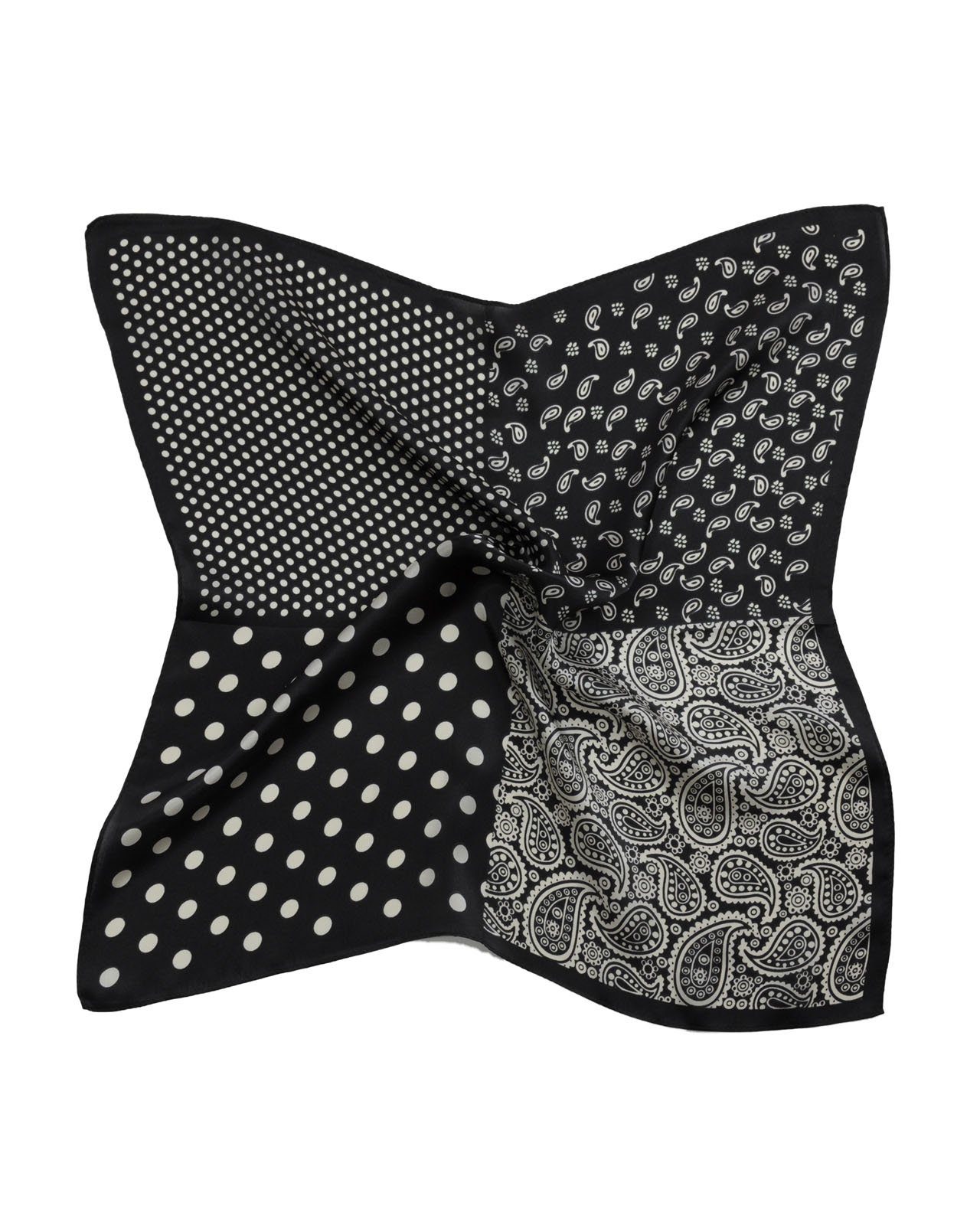 MayTree Seidentuch quadratisch, Punkte + Paisley Mix 53x53cm, Nickituch, Ba günstig online kaufen