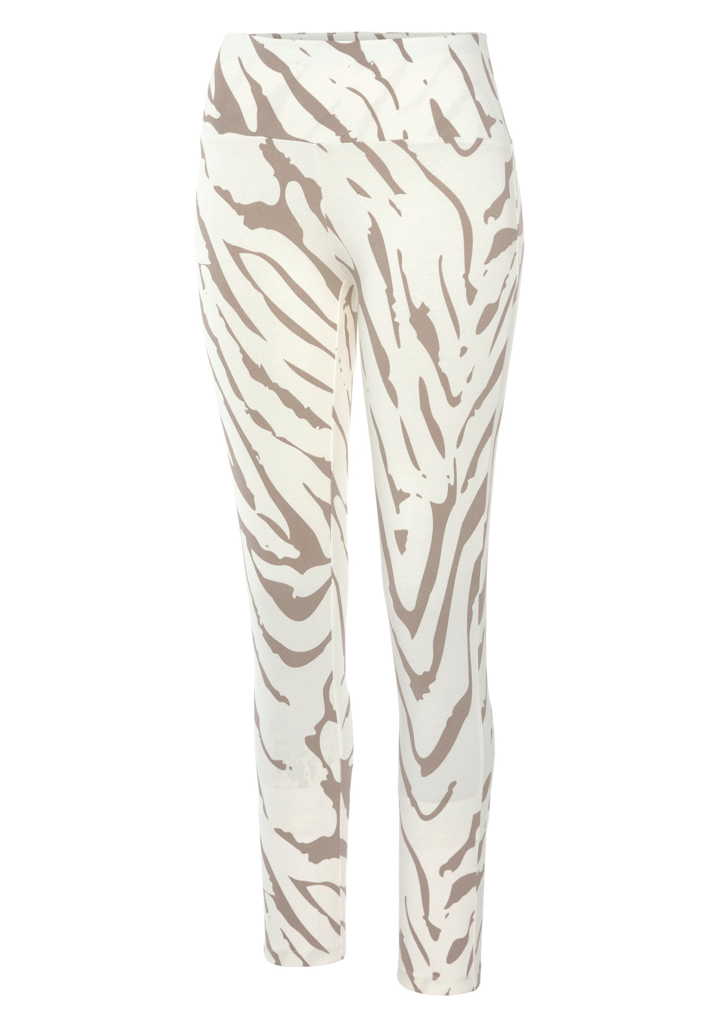 LASCANA Leggings mit Zebramuster und breitem Bund, Loungewear – Bild 4 von 5