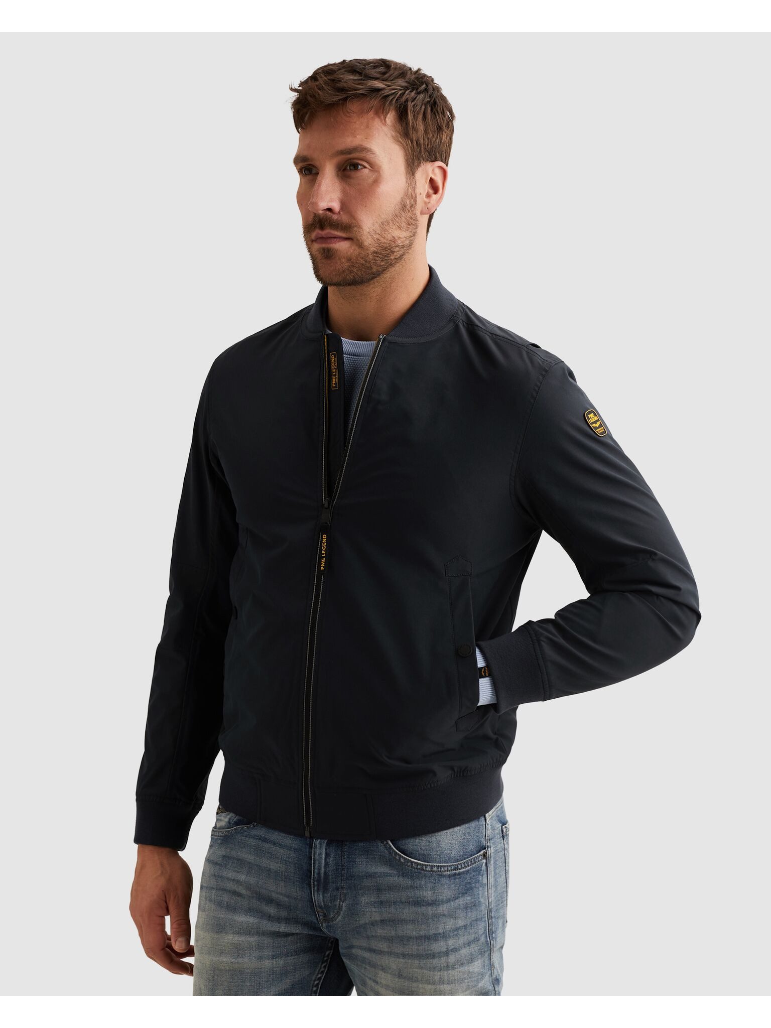 PME LEGEND Outdoorjacke Flight jacket YETTAIL - Spunner mit Rippbündchen günstig online kaufen