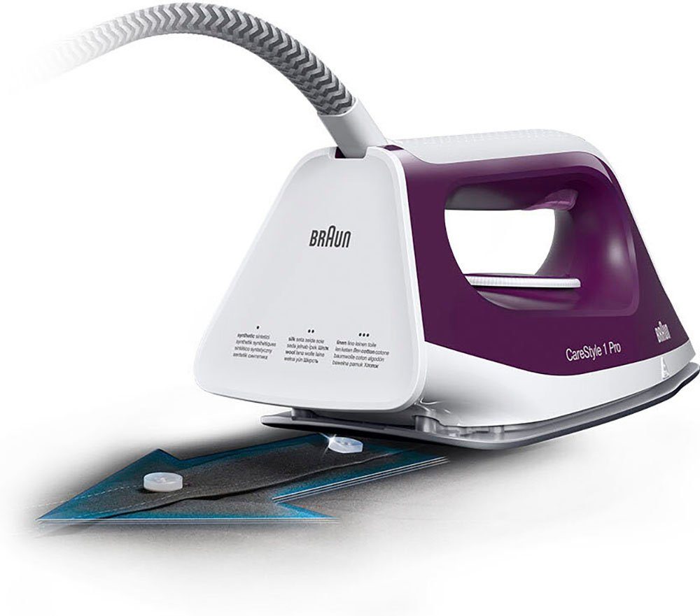 Braun Dampfbügelstation CareStyle 1 Pro IS 1514 VI - 6,0 bar, 400 g Dampfstoß, 1,7 l Tank, 1700 ml Wassertank, 120 g Dampfmenge, SuperCeramic Bügelsohle, Easy CalcClean Entkalkung