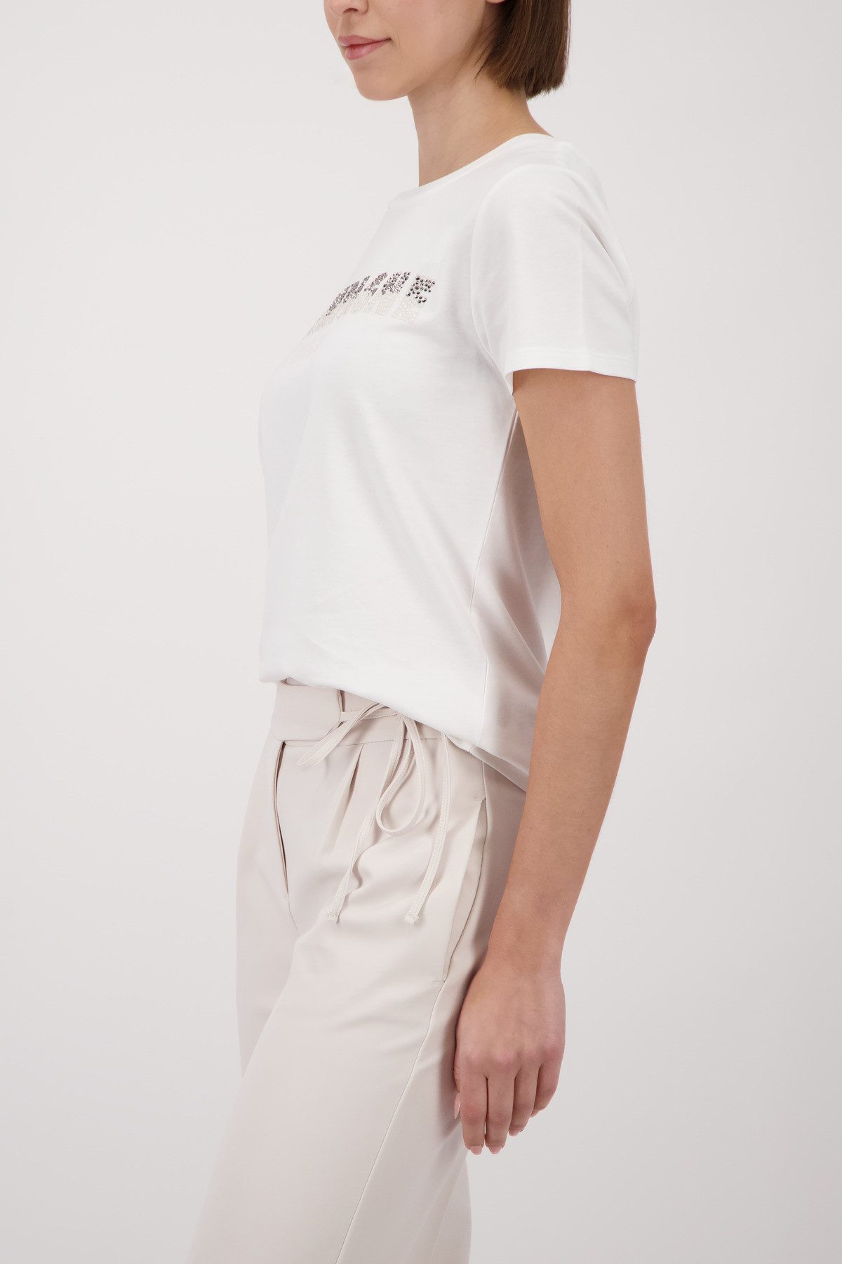 Monari T-Shirt Shirt Schmuckschrift Regular fit mit Strasssteinen – Bild 3 von 5