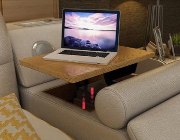 JVmoebel Bett Luxus Funktions Bett mit Tresor Laptop Ablage Doppel Ehe Betten xxl