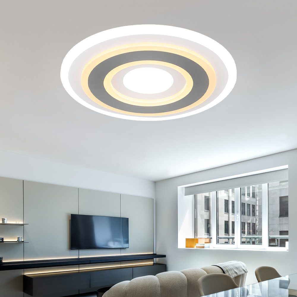 verbaut, Dimmbar LED Fernbedienung fest Wohnzimmerleuchte Warmweiß, Tageslichtweiß, Deckenleuchte, LED Neutralweiß, LED-Leuchtmittel Deckenleuchte Kaltweiß, etc-shop