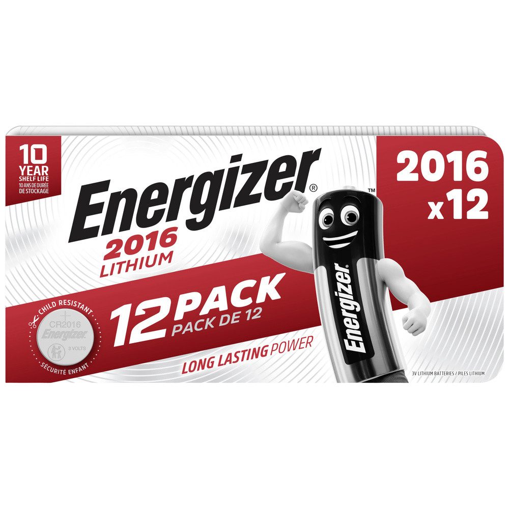 Energizer Energizer Knopfzelle CR2016 3 V 12 St. 90 mAh Lithium Knopfzelle