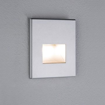 Paulmann LED Einbauleuchte Wandeinbauleuchte LED Edge 1,1W Chrom matt inkl. Leuchtmittel 50lm, keine Angabe, Leuchtmittel enthalten: Ja, fest verbaut, LED, warmweiss, Einbaustrahler, Einbauleuchte