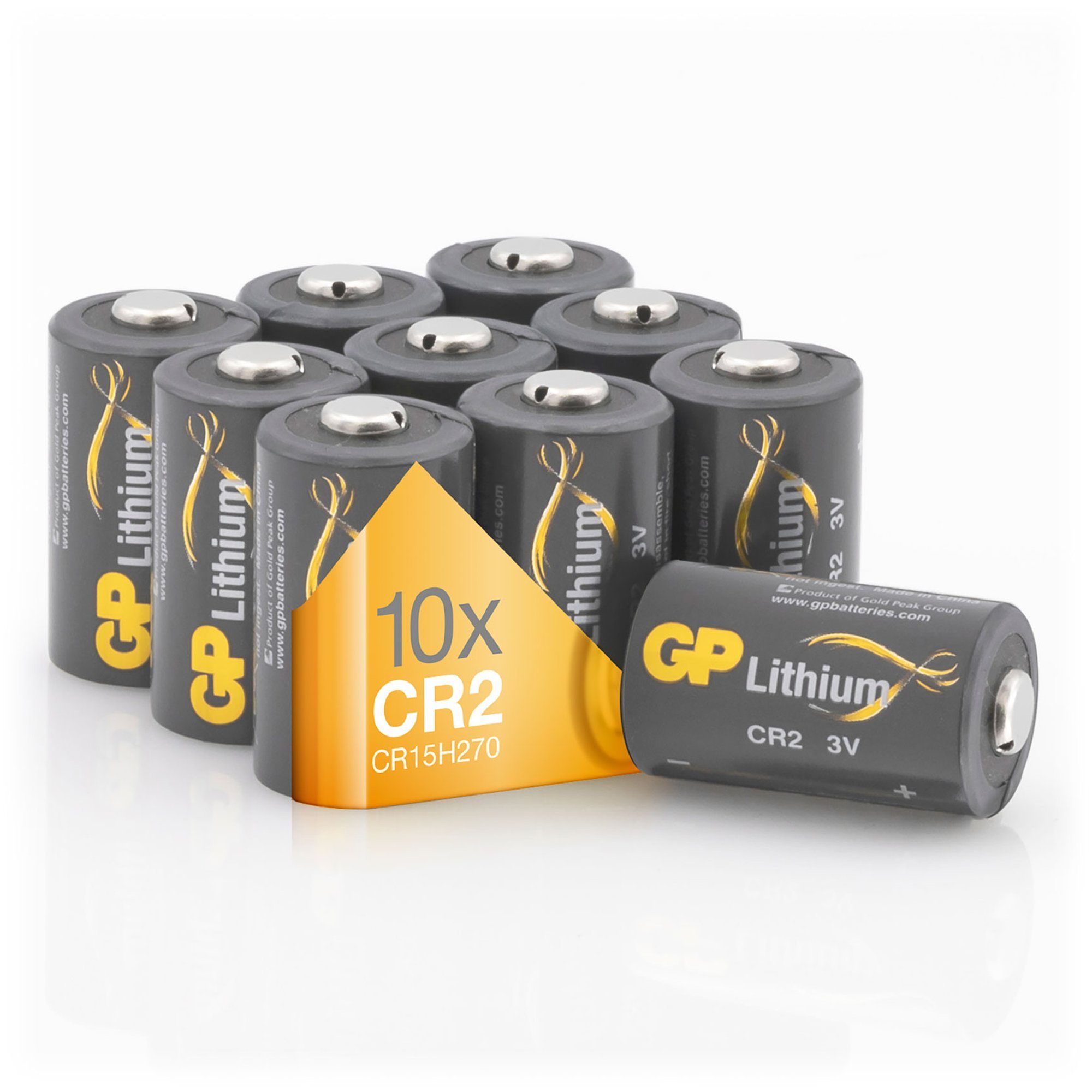 GP Batteries CR2 GP Photo-Lithium Batterie 10 Stück Fotobatterie, (3,0 V)