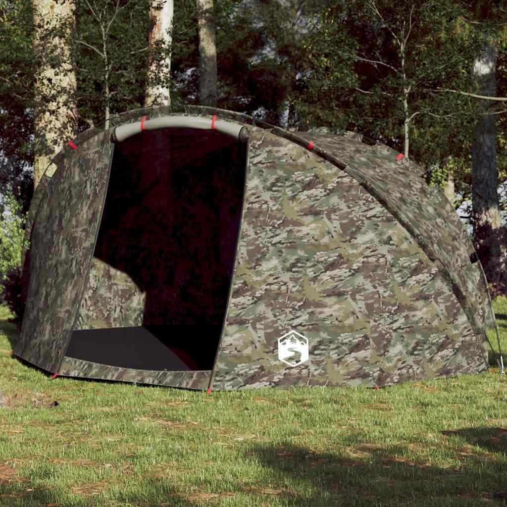 furnicato Angelzelt Campingzelt 307x290x170 cm Tarnung, Wetterfestes Outdoor-Zelt für 5 Personen mit versiegelten Nähten