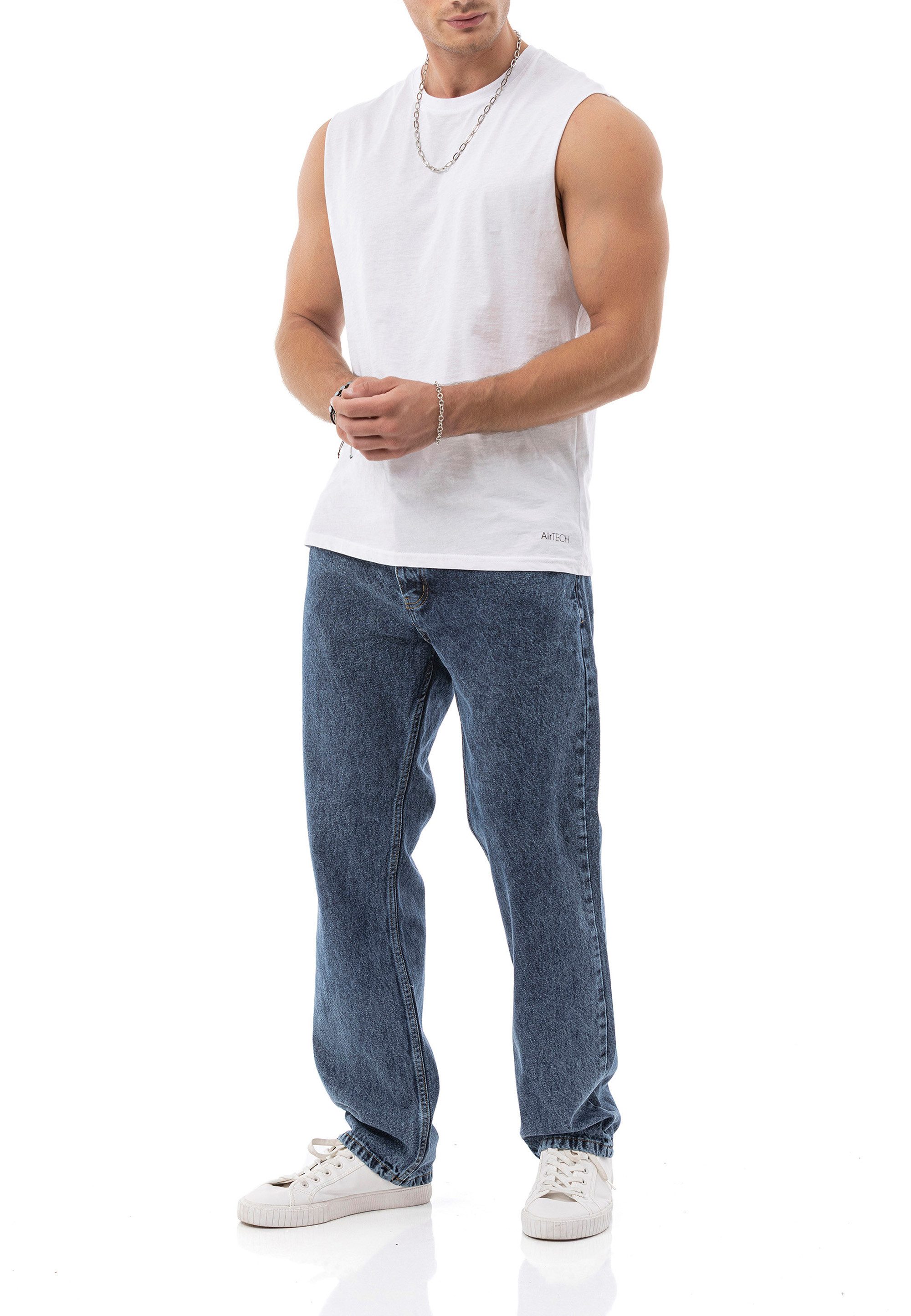 RedBridge Loose-fit-Jeans by Diga Denim Hose mit Vintage Waschung 5-Pocket Straight Leg – Bild 3 von 5