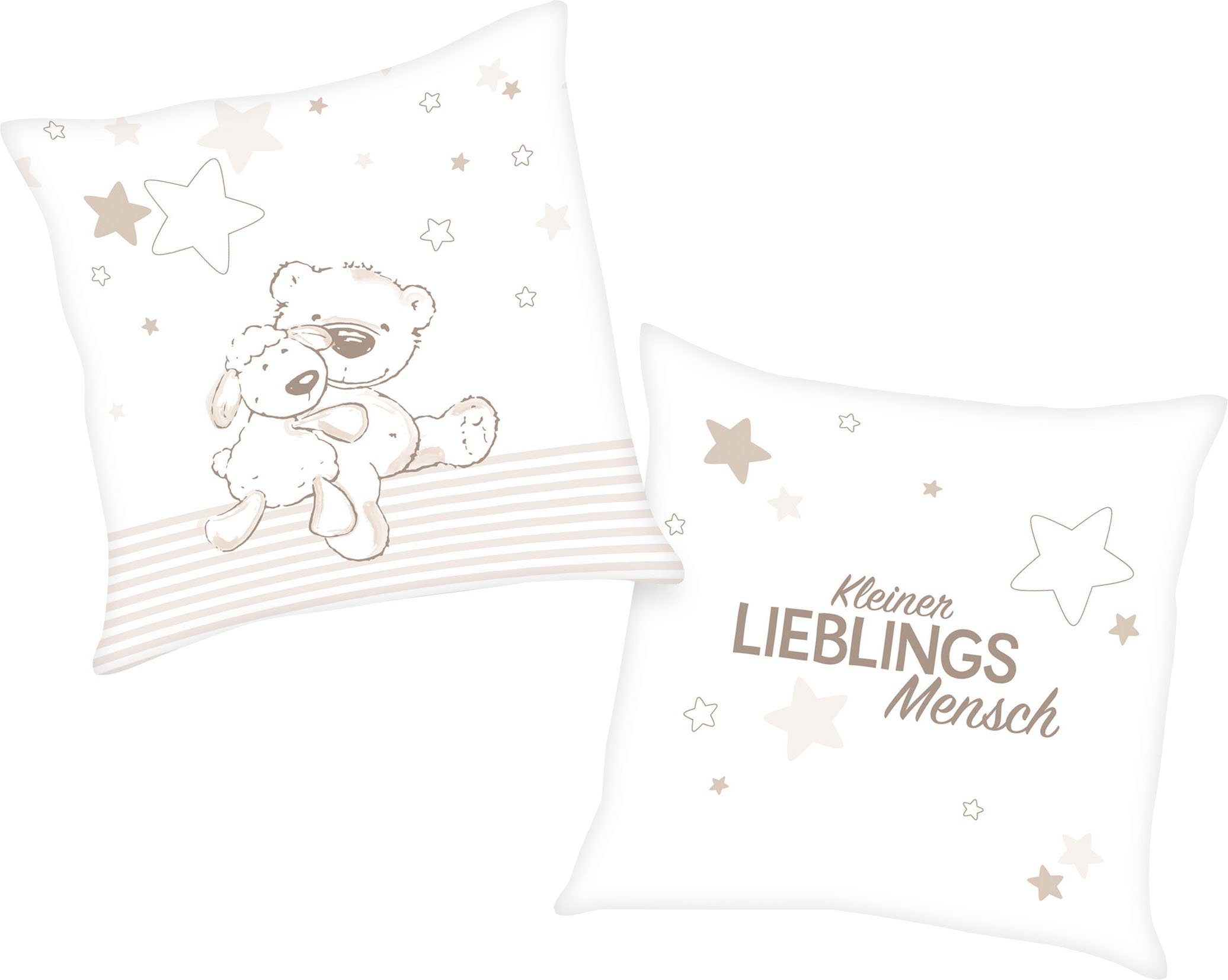 Baby Best Декоративні подушки Kleiner Lieblingsmensch, mit niedlichem Teddy-Motiv und liebevollem Schriftzug