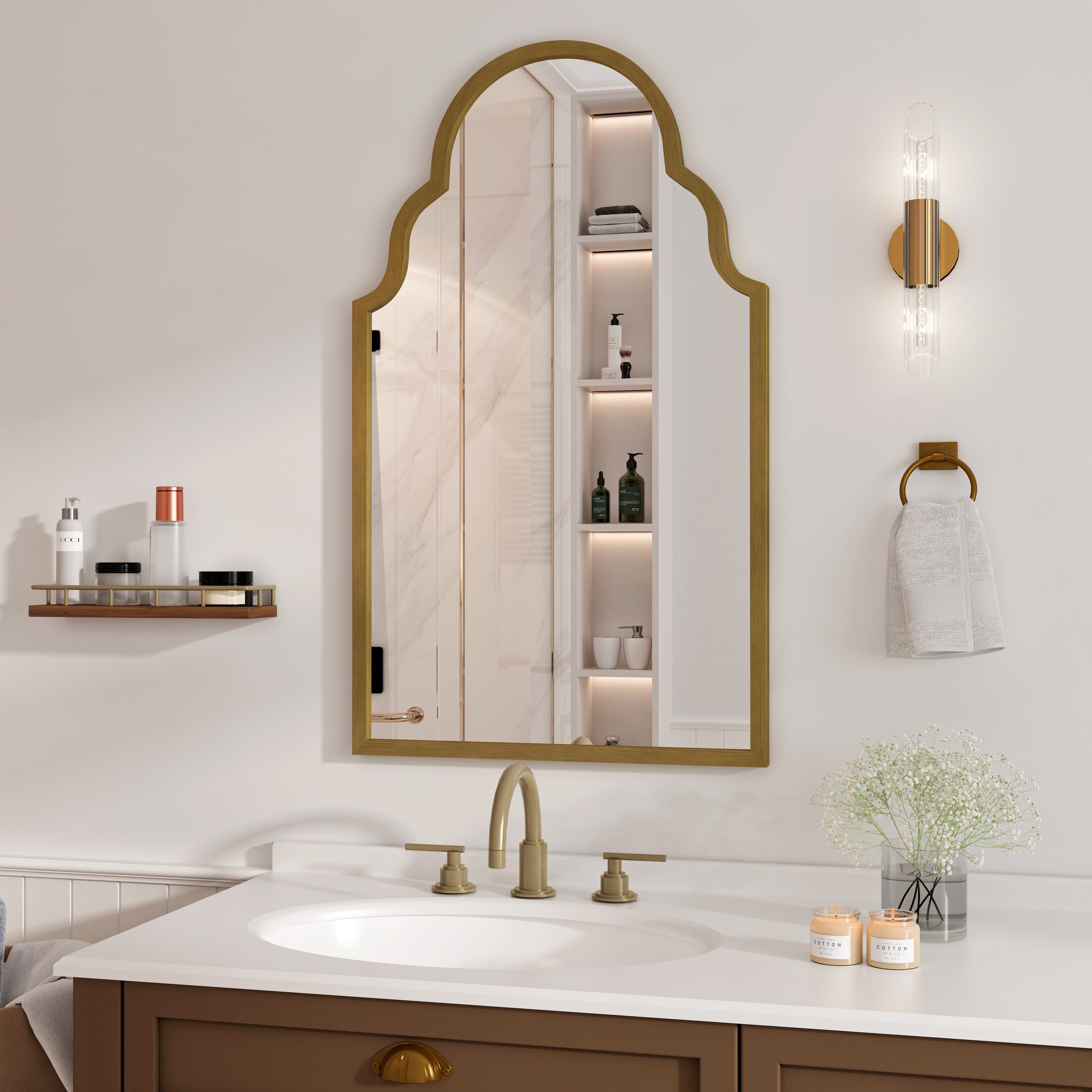 TavilaEcon Spiegel mit Metallrahmen, Sicherheitsglas mit Bruchschutz (1-St) günstig online kaufen