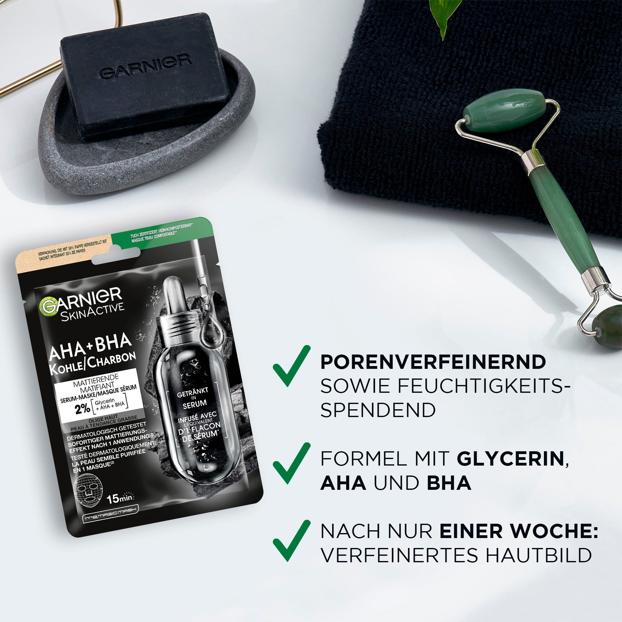 Set Routine Black Set GARNIER Gesichtspflege-Set Skin