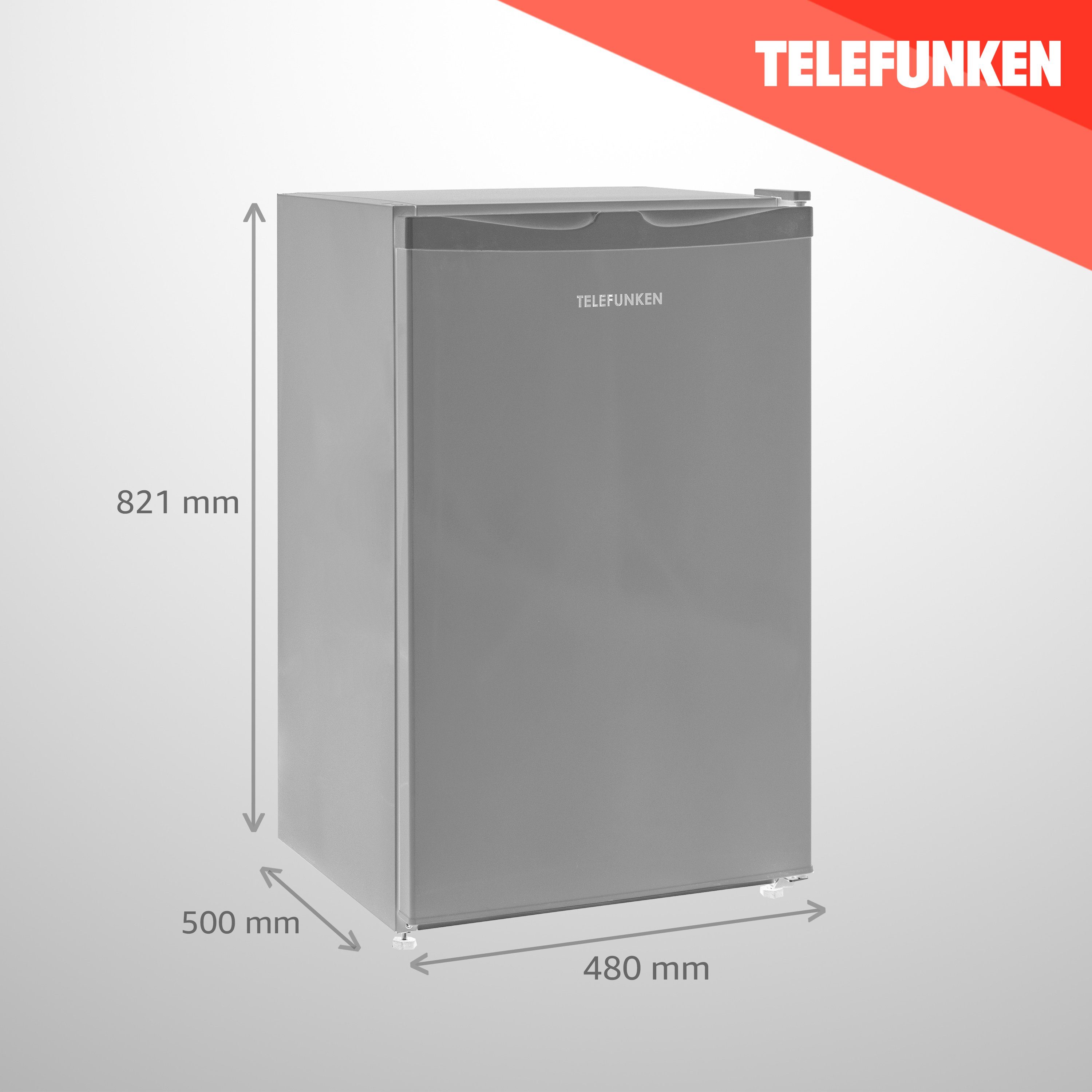 Telefunken Kühlschrank CF-31-121-S, 82.1 cm hoch, 48 cm breit, Ohne Gefrierfach, Freistehend, 90 Liter Nutzinhalt, Klein, Silber – Bild 5 von 5