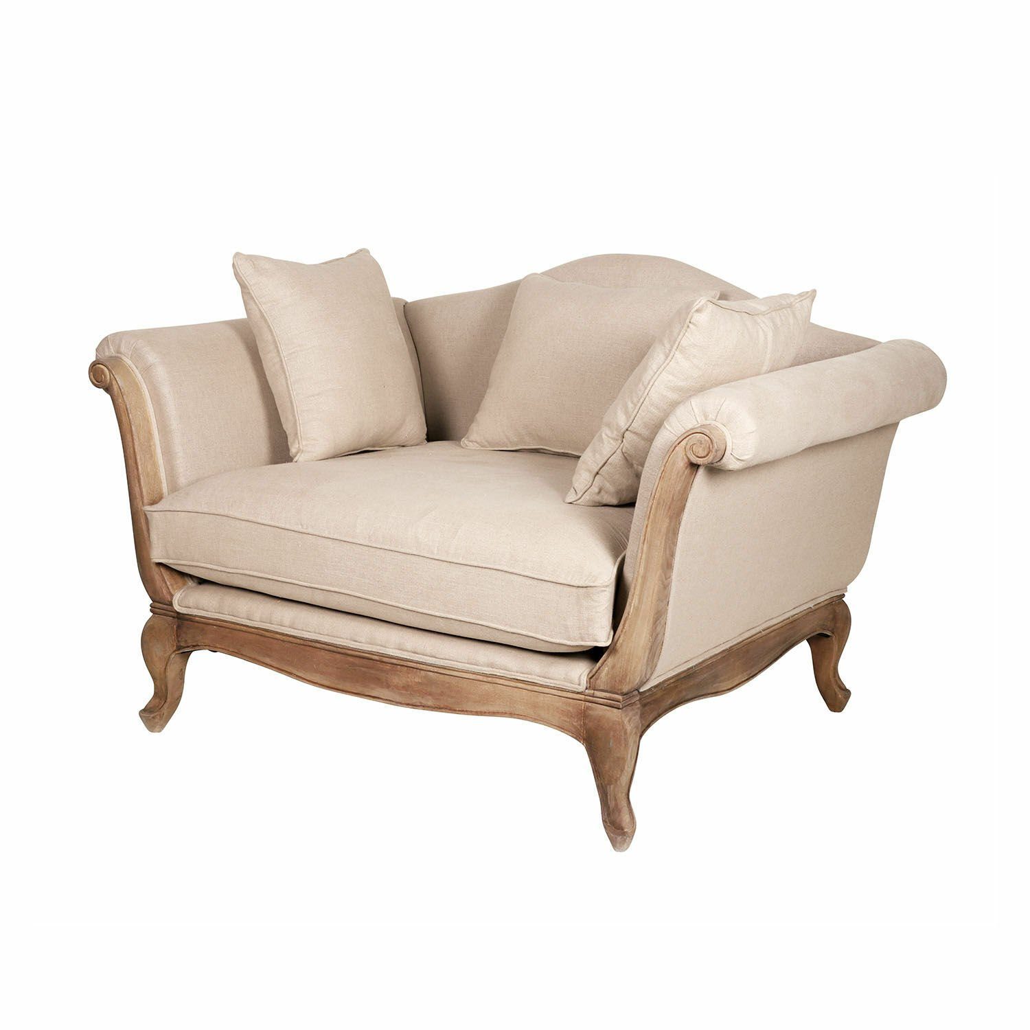 Mirabeau Sessel Sessel Sumerset leinen/antikbraun