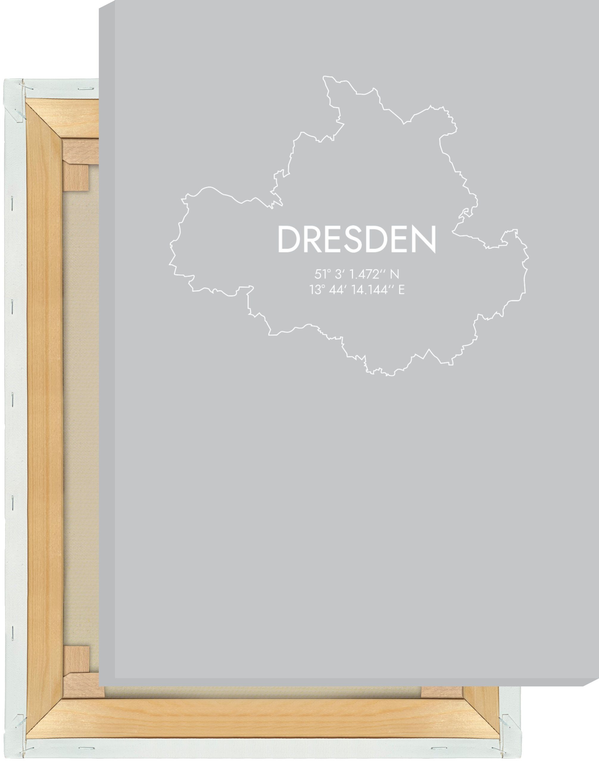 MOTIVISSO Leinwandbild Dresden Koordinaten #7