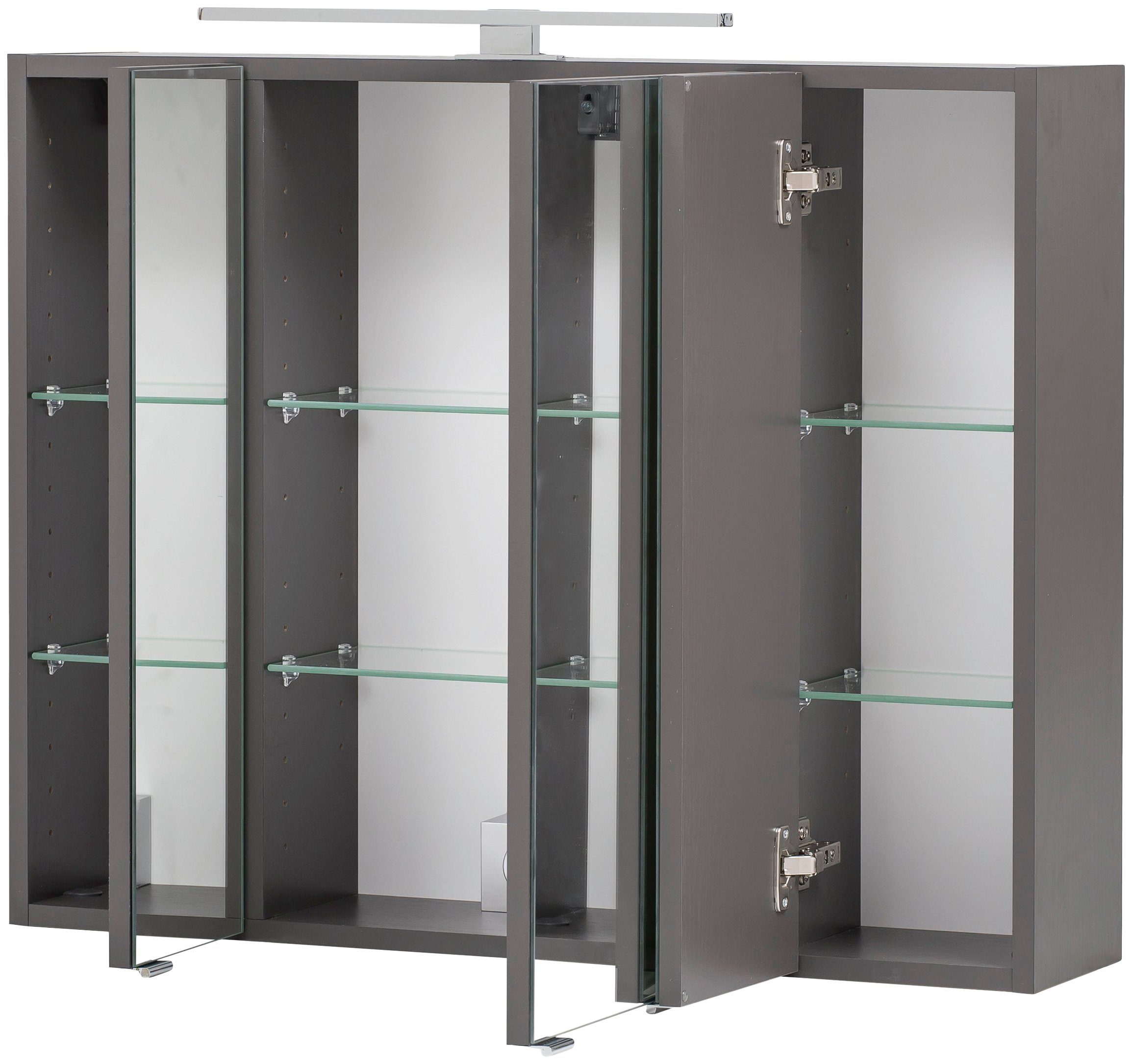 welltime Spiegelschrank Kaunas 80 cm breit, Soft-Close-Funktion