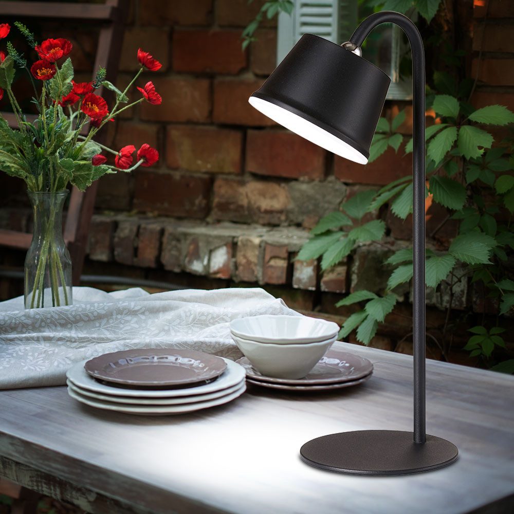 FISCHER & HONSEL LED Außen-Tischleuchte, LED-Leuchtmittel fest verbaut, Warmweiß, 3in1 Tischleuchte Akku Außen Wandlampe Magnethalterung
