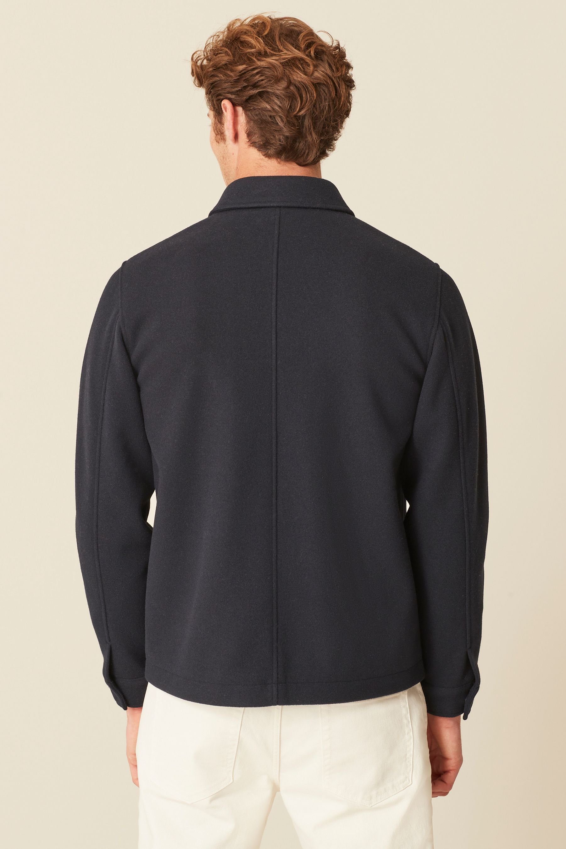 Blue (1-St) Truckerjacke Blouson Next Navy