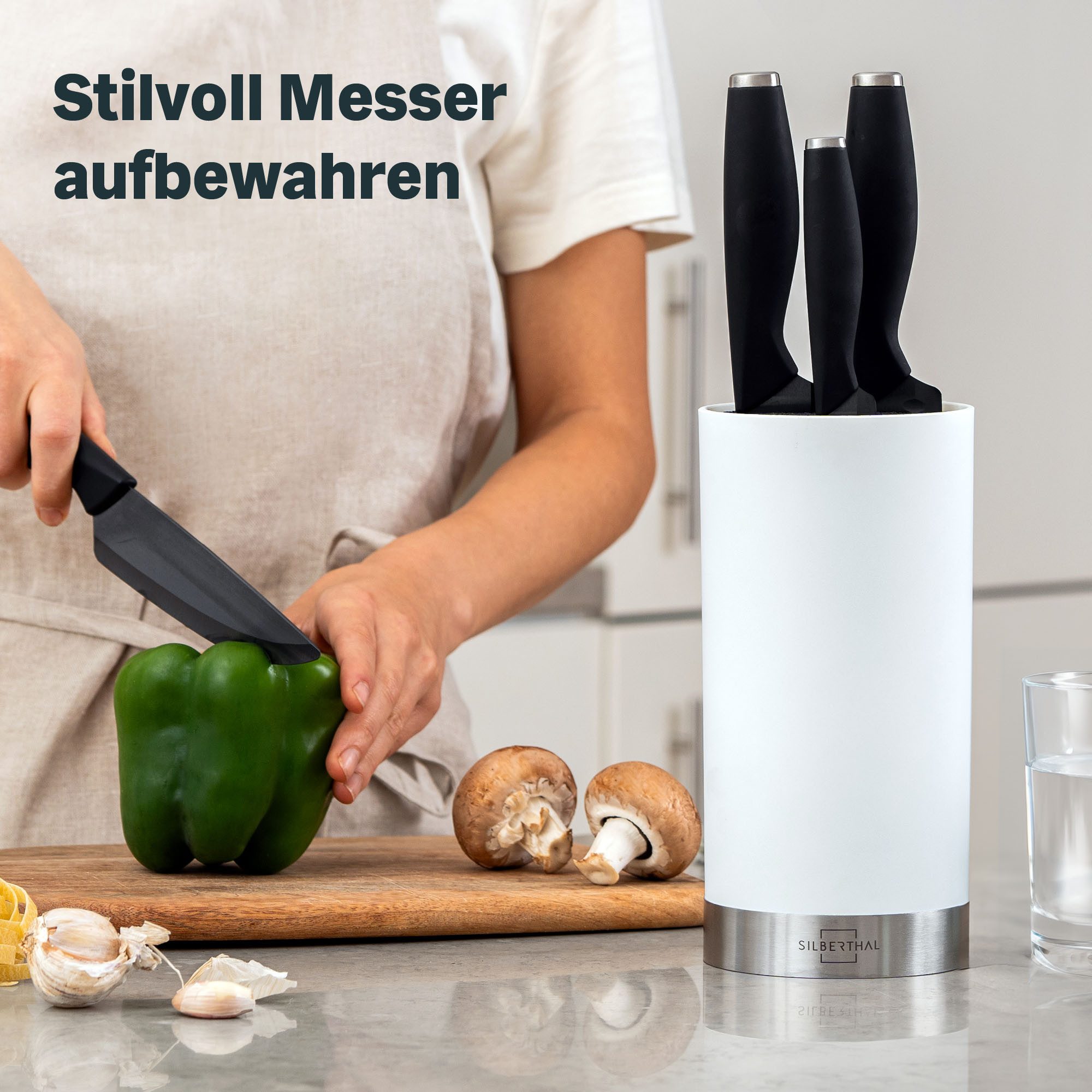 SILBERTHAL Messerblock Unbestückt (1tlg), flexibler Borsteneinsatz
