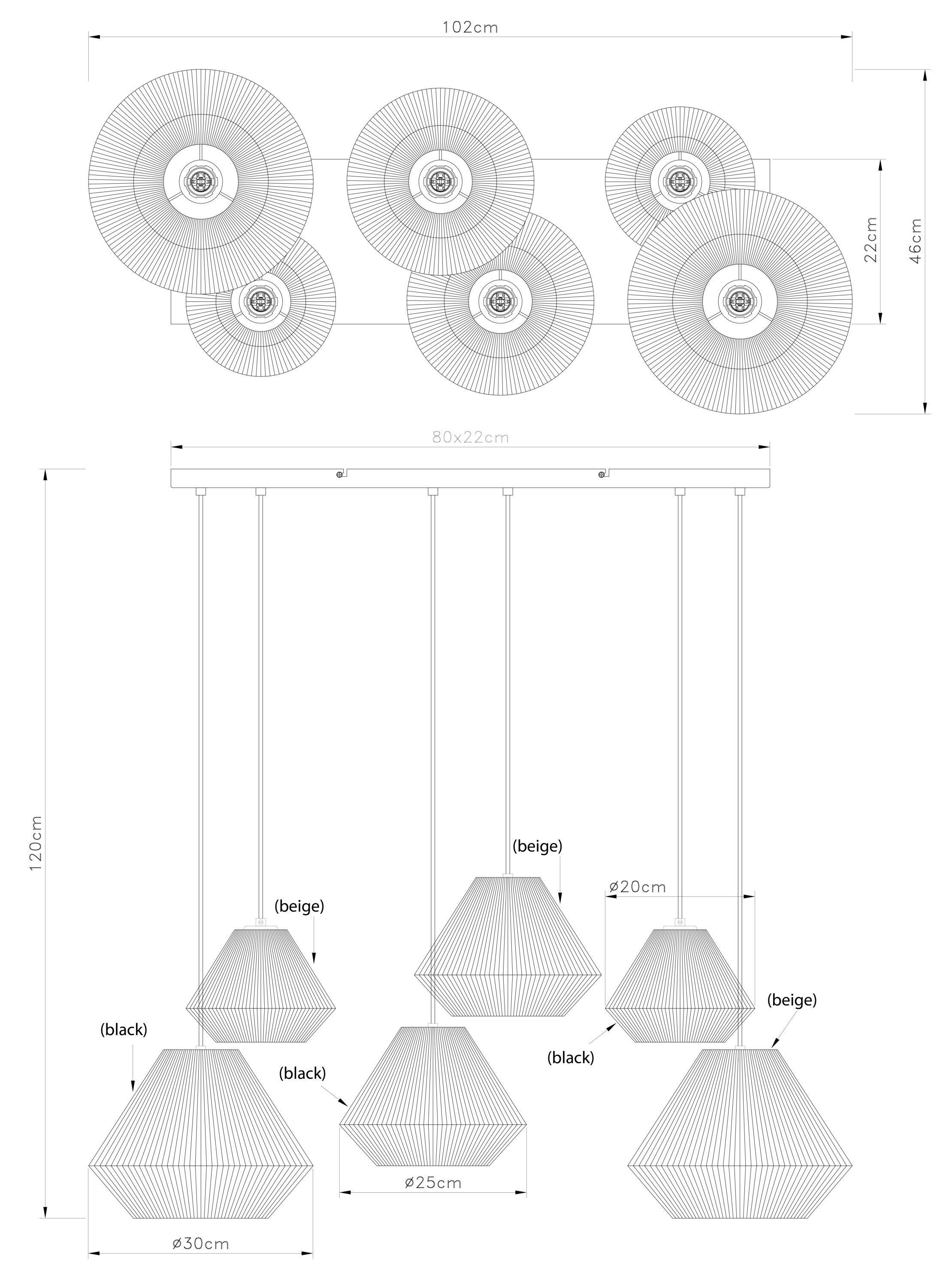 (LBH GLOBO Hängeleuchte, 102x46x120 102x46x120 Hängeleuchte cm) Lighting LBH GLOBO LEUCHTEN Hängeleuchte HOUDINI