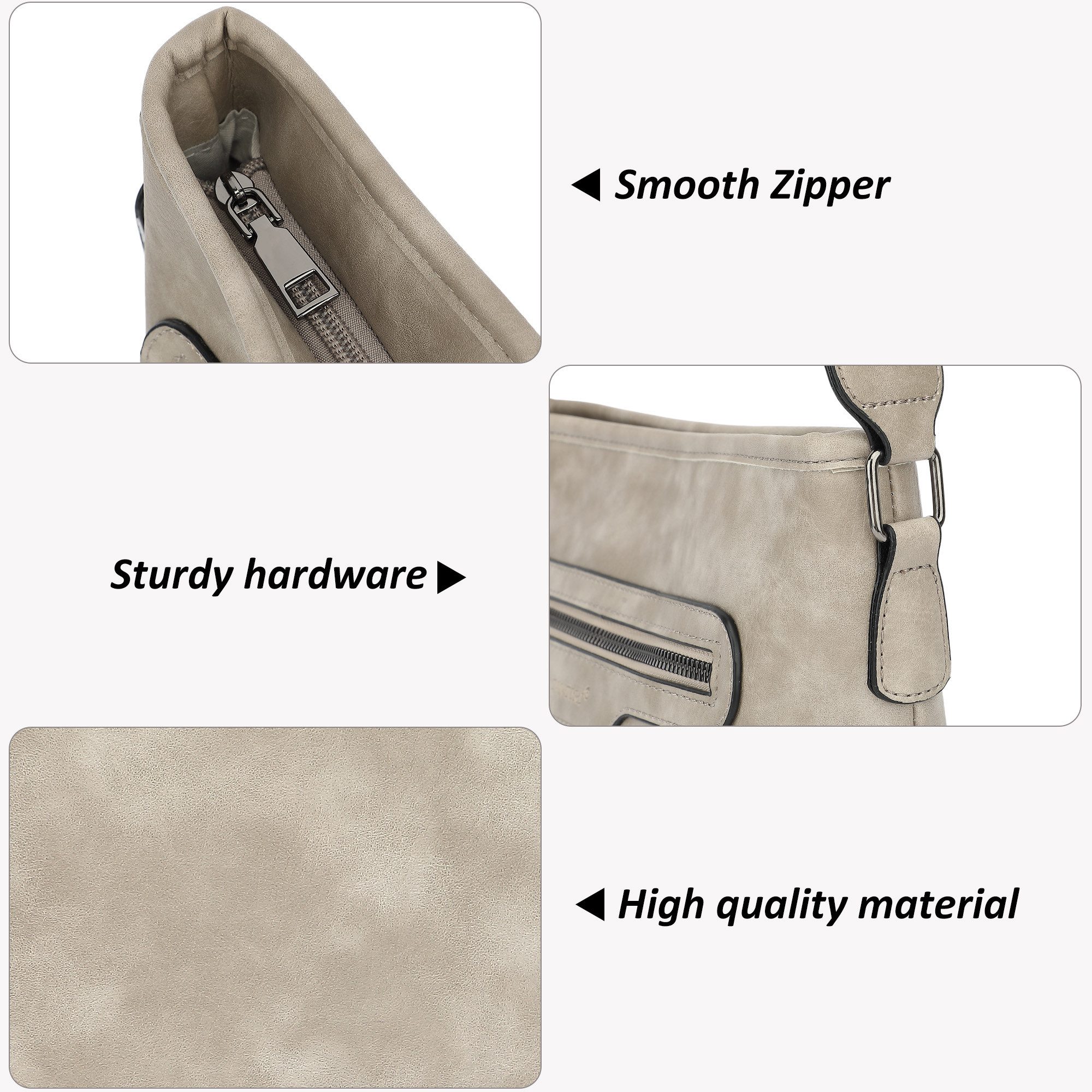 TAN.TOMI Umhängetasche Schultertasche für Damen Modische Henkeltasche Crossbody Bag, Multi-Taschen-Design, verstellbare Schultergurte, Gesäßtasche