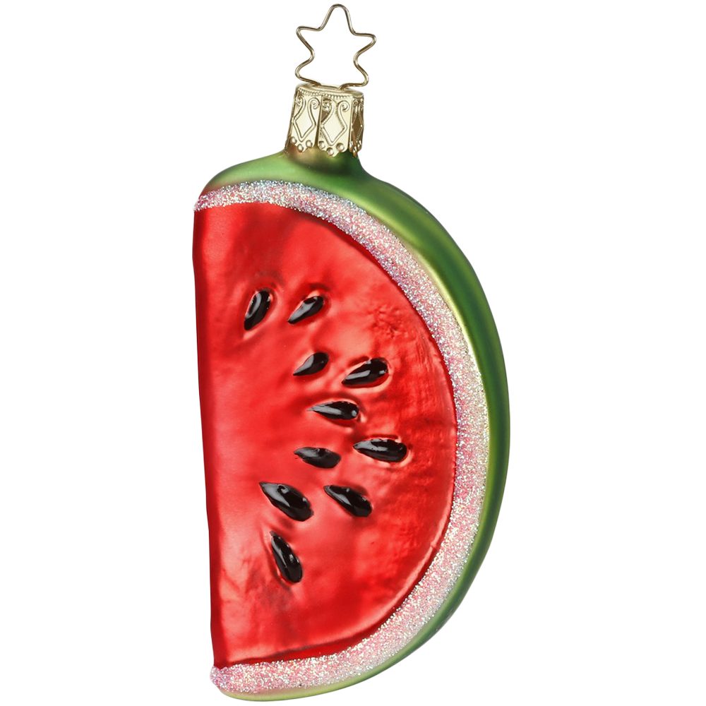 INGE-GLAS® Christbaumschmuck Melone Stück 10cm (1-tlg), mundgeblasen, handbemalt