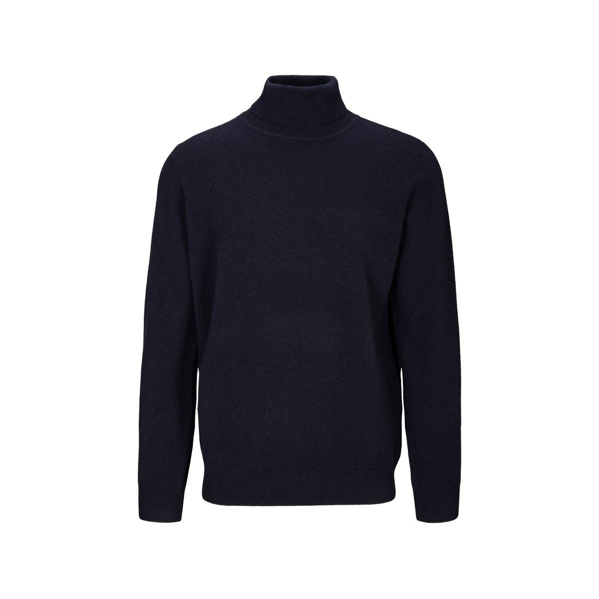 COMMANDER Rundhalspullover blau regular (1-tlg)