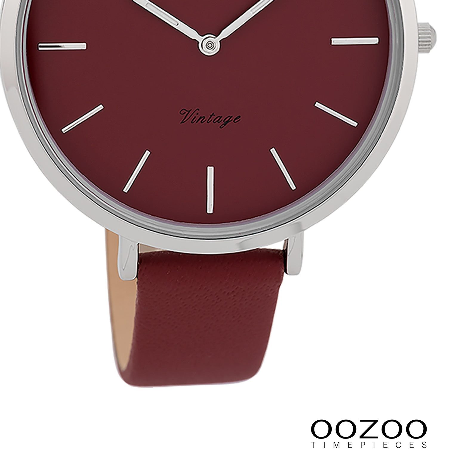 OOZOO Quarzuhr Oozoo Damen Armbanduhr Vintage Series, (Analoguhr), Damenuhr rund, groß (ca. 40mm) Lederarmband, Elegant-Style