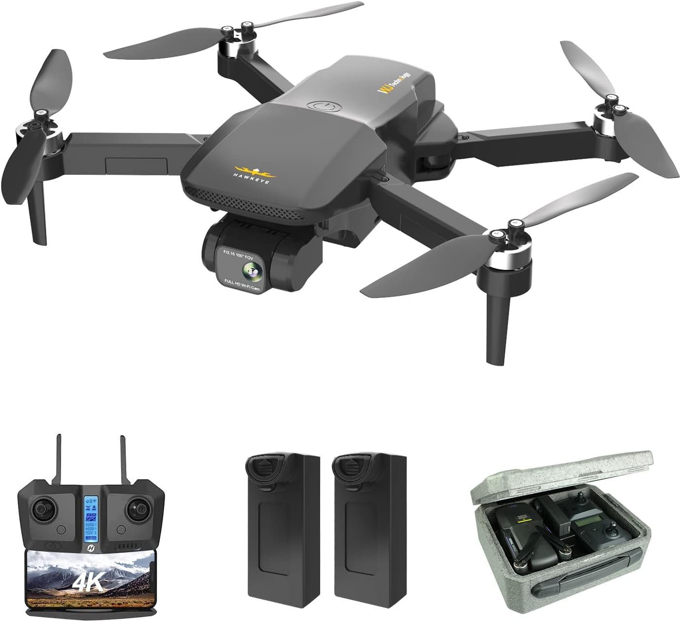 60 GPS, Große Reichweite) Drohne mit 3-Achsen-Gimbal, Minuten Motor, Bürstenloser mit FPV Kamera Flugzeit, HouDeOS (1920*1080p,