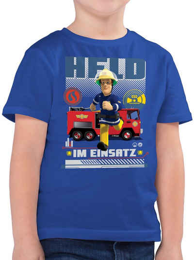 Shirtracer T-Shirt Held im Einsatz - Feuerwehrmann Sam Jungen - Jungen Kinder T-Shirt sam t-shirt blau - feuerwehr t shirt kinder - shirts sprüche jungen