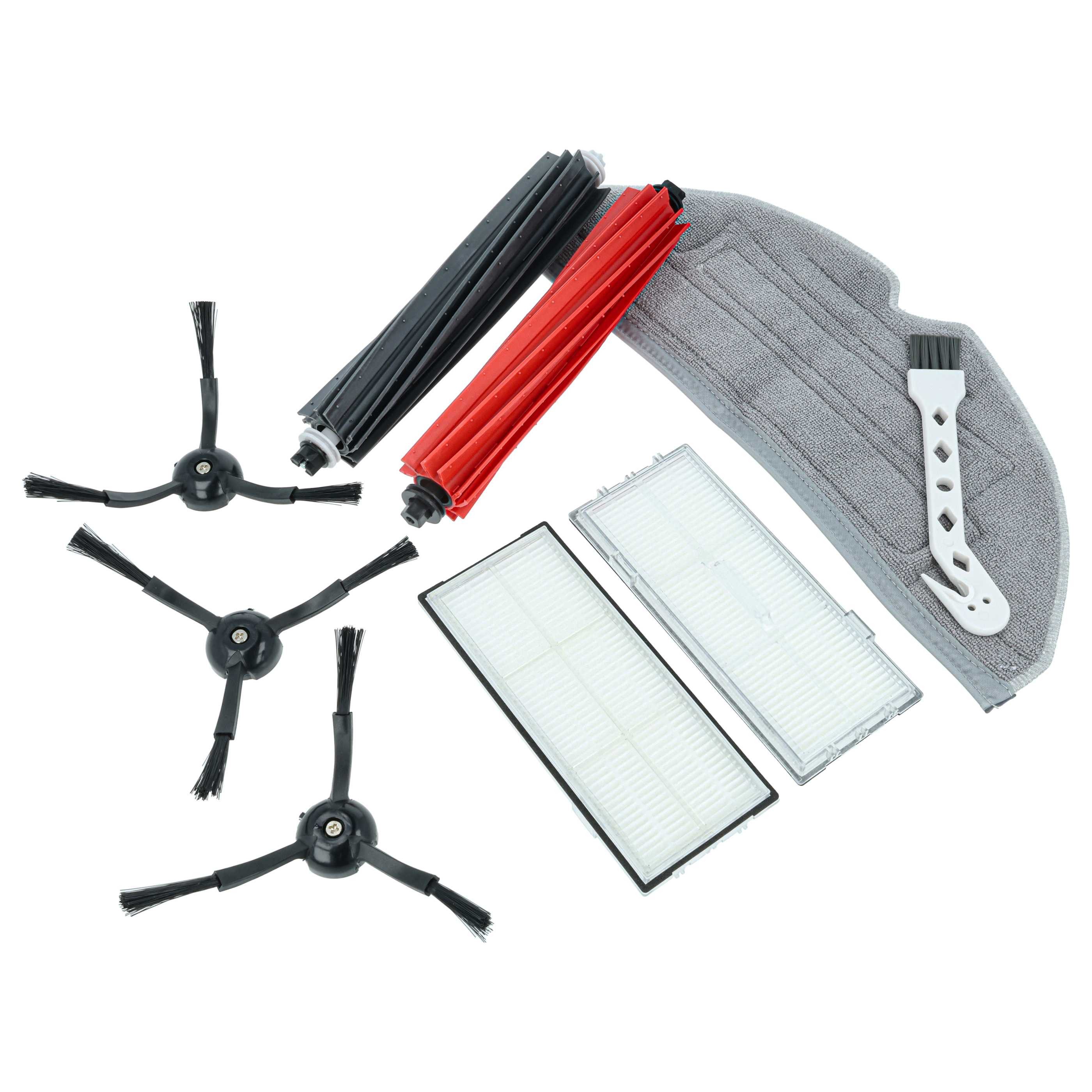 vhbw Saugroboter Zubehör-Set passend für Roborock S8, S8+ Saugroboter, 10-teiliges Wartungs-Set für Ihren Roboter-Staubsauger, Hochwertige