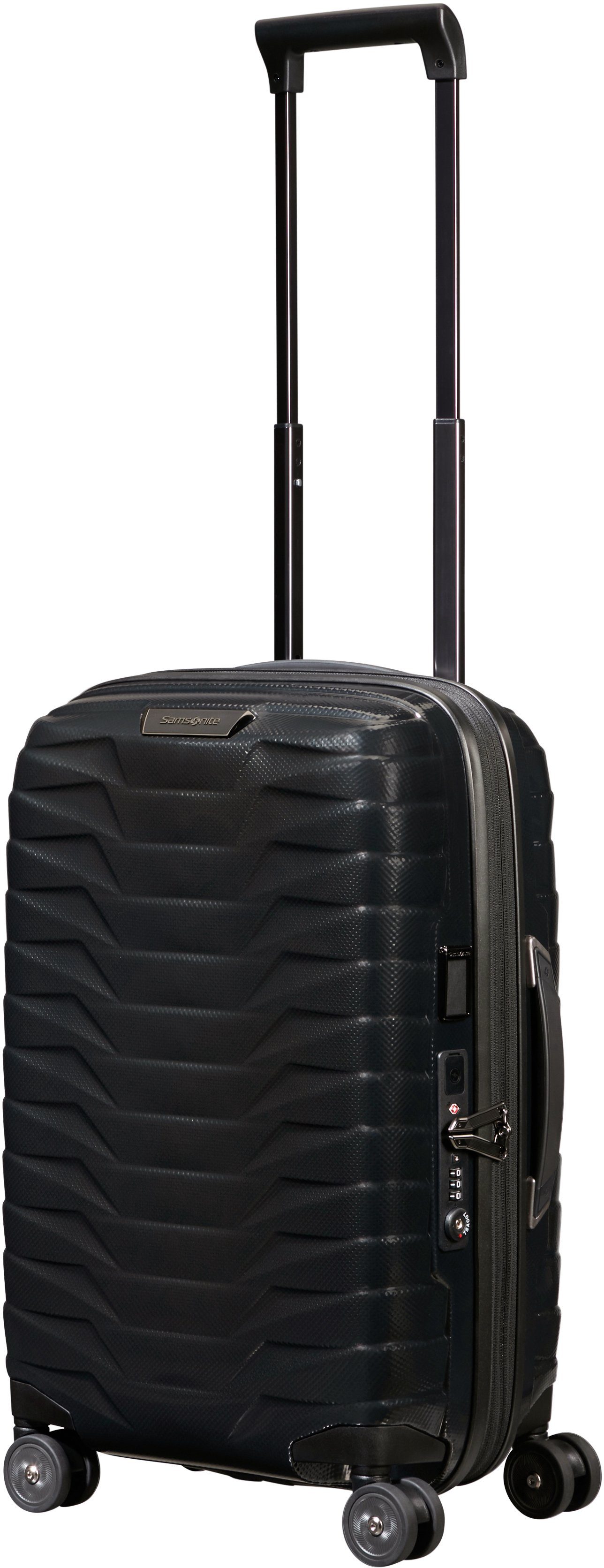 Samsonite Hartschalen-Trolley PROXIS, verschiedene Größen und Farben, 4 Rollen, arretierbares und versenkbares Druckknopf-Trolleysystem