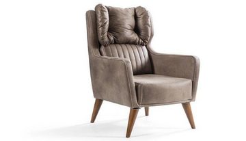 JVmoebel Chesterfield-Sofa Set 3+3+1 Platz Bequem in modernem mittelweiche braun Luxuriös Weiche, 3 Teile, Made in Europa