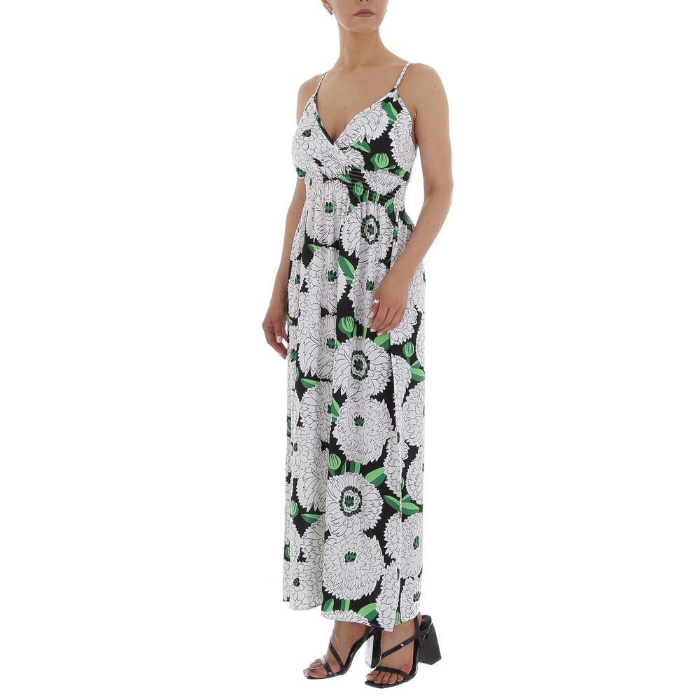 Ital-Design Sommerkleid Damen Freizeit Wickeloptik Geblümt Maxikleid in Wei günstig online kaufen