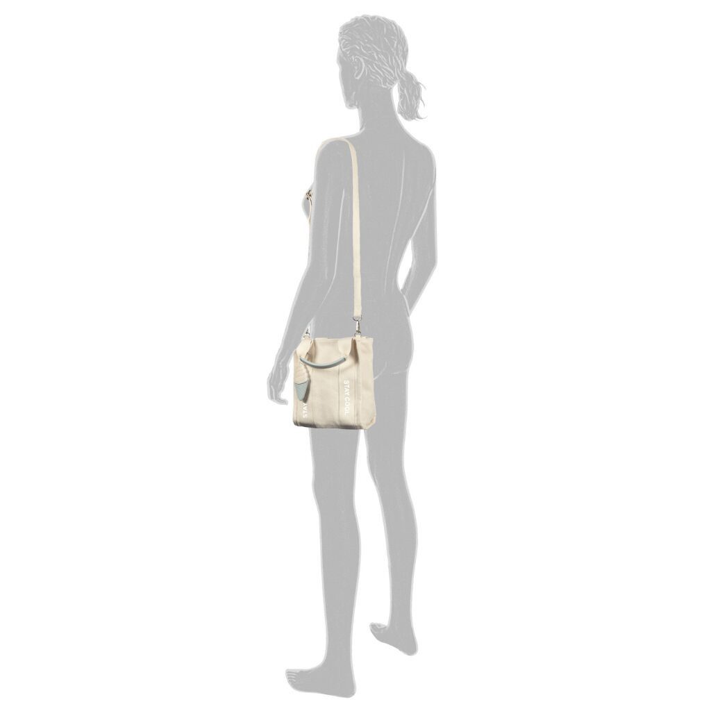TOM TAILOR Denim Shopper Azura (Set, 2-tlg., Mit süßem Softeis-Hörnchen-Anhänger – zum Verlieben niedlich), Damen Umhängetasche, mit süßem Softeis-Hörnchen Anhänger