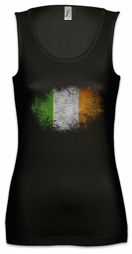 Tanktop Irish Flag Vintage Ärmelloses Damen T-Shirt Belfast Irland Ireland