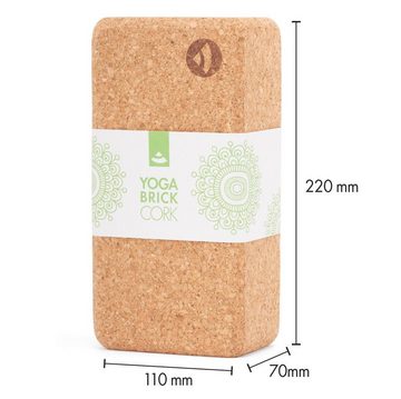 bodhi Yogablock Yoga Block KORK BRICK, Standard 1 Stück