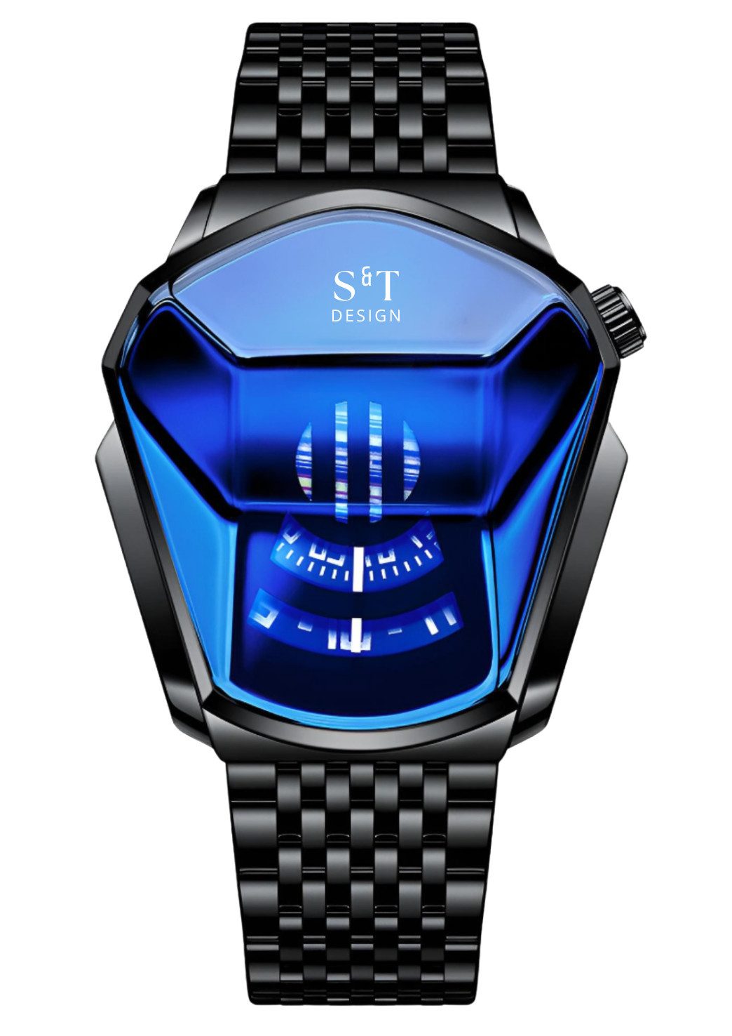 S&T Design Quarzuhr Herren Uhr Edelstahl Armbanduhr Herrenuhr, (Geschenkebox (Etui), inkl. Armbandkürzer & Etui), Männer Uhr 3Bar Wasserdicht Analog Geschenk