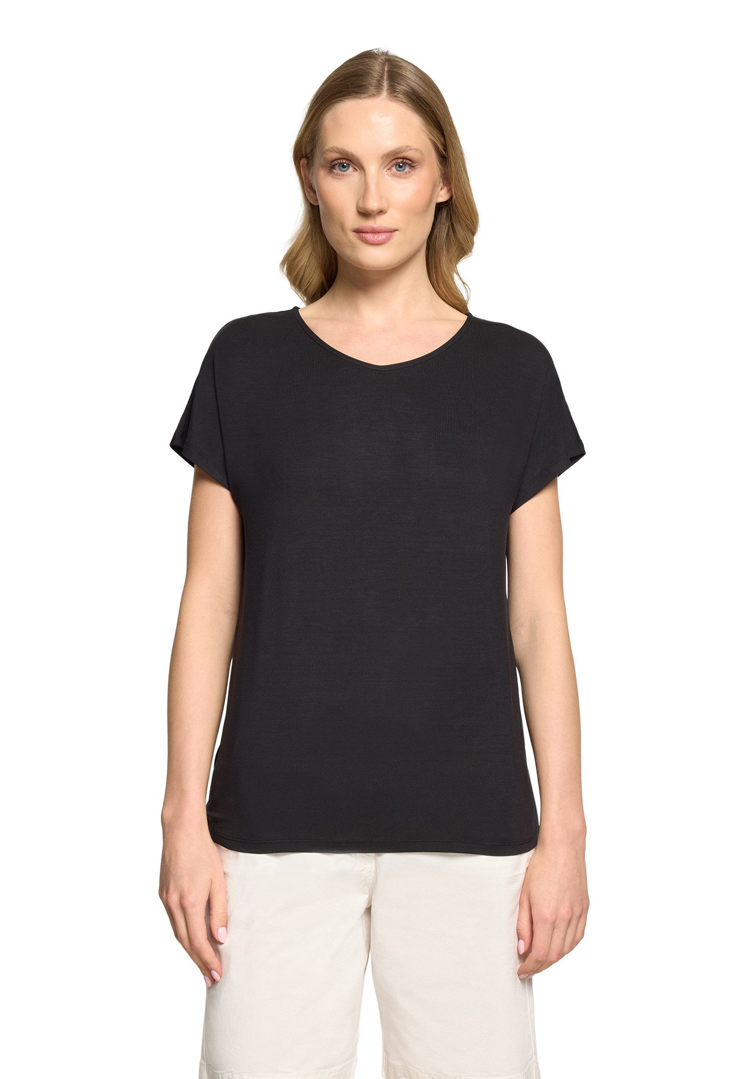 Kurzarmshirt Damen mit V-Ausschnitt