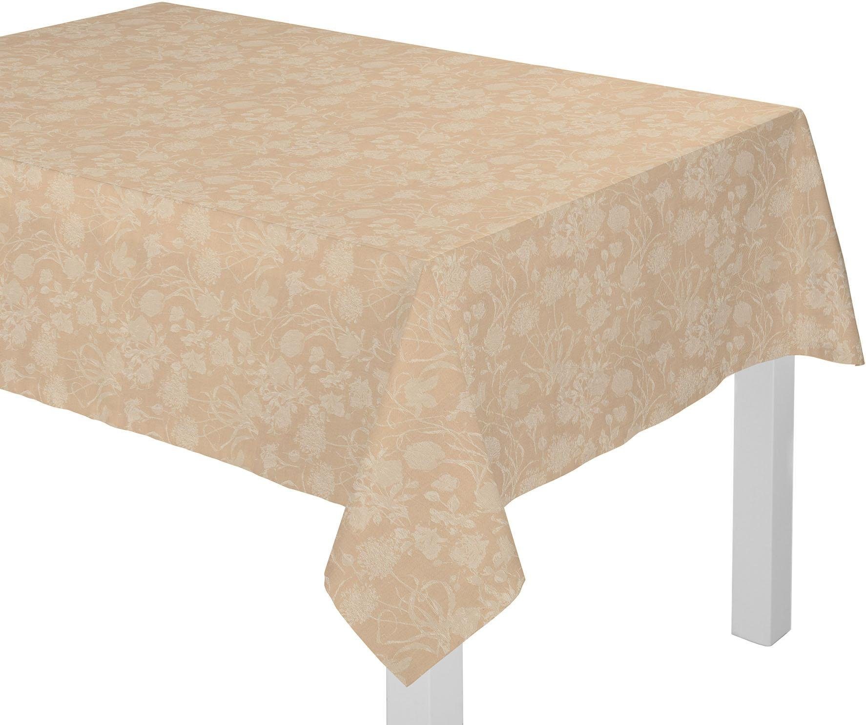 Adam Tischdecke Flower Cuvée Light beige