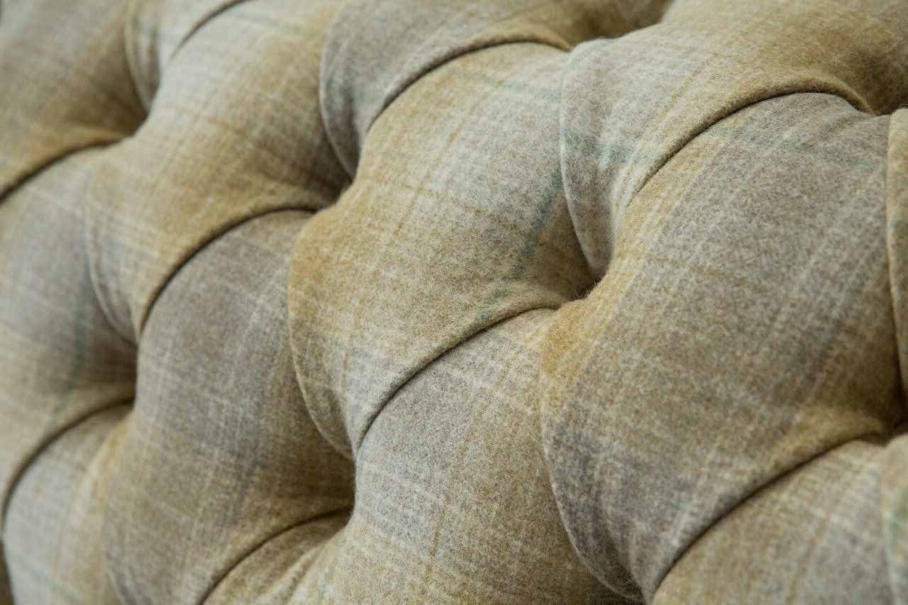 JVmoebel Chesterfield-Sofa, Sofa Design Chesterfield Dreisitzer Klassisch Sofas Textil Wohnzimmer