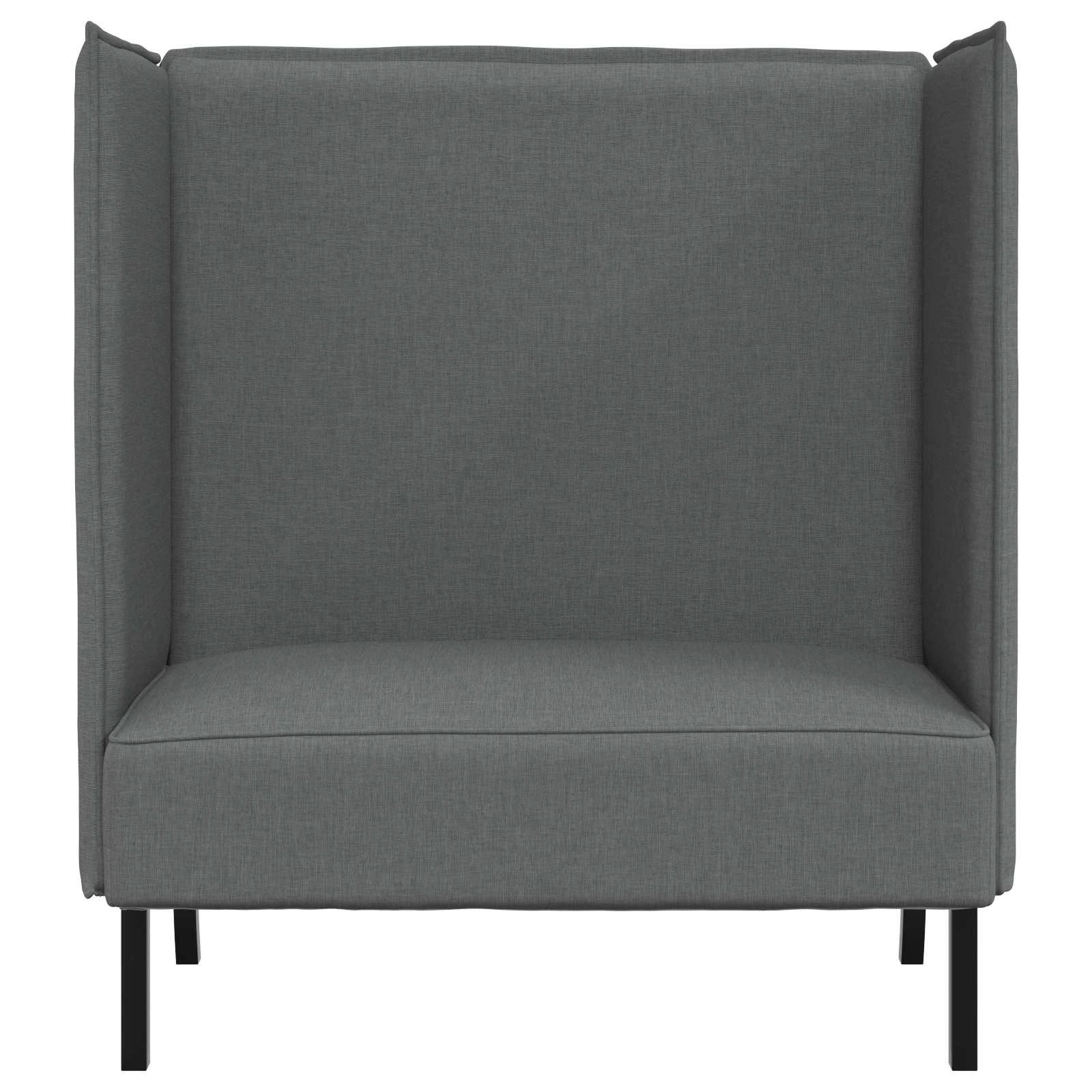 vidaXL Sofa Hoher Rücken Sofa 101cm Dunkelgrau Stoff, 1 Teile