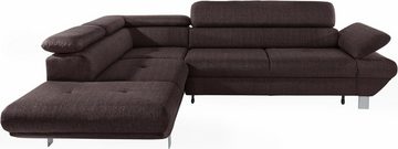 exxpo - sofa fashion Ecksofa Vinci, L-Form, wahlweise mit Bettfunktion