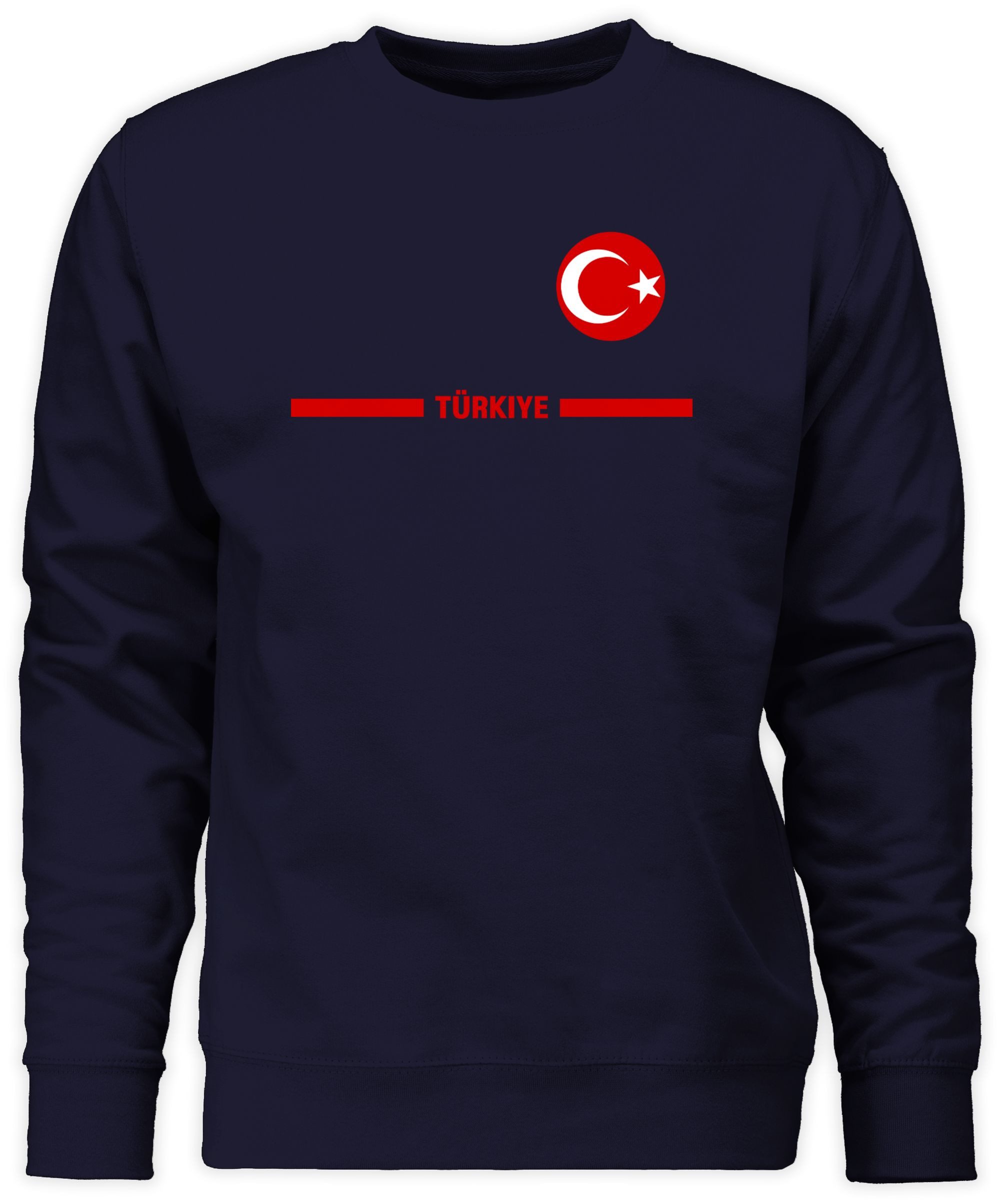 Shirtracer Sweatshirt Türkei Trikot Wappen, Türkiye mit Stolz, Türkisches Fan-Motiv (1-tlg) 2026 Fussball WM Fanartikel