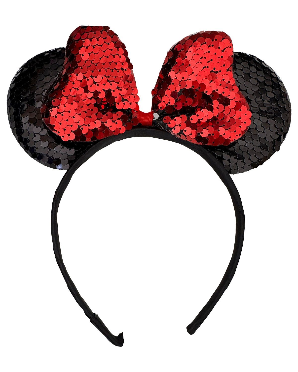 Das Kostümland Kostüm Minnie Maus Ohren - Haarreif mit Pailletten 414111